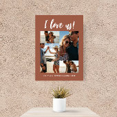 Toile Je nous aime Script Photo Terracotta