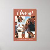 Toile Je nous aime Script Photo Terracotta (Recto)