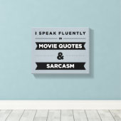Toile Je parle couramment dans les citations de films et (Insitu (Plancher de Bois))