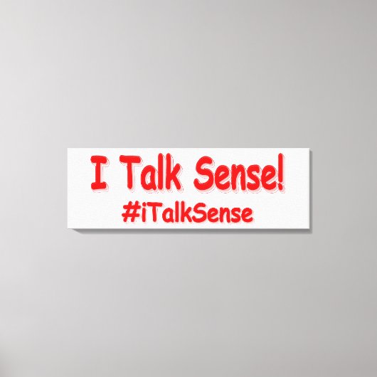 Toile "Je Parle Sens" Joli Design. Acheter maintenant (Recto)