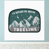 Toile Je préférerais être au-dessus de Treeline (Insitu (Plancher de Bois))