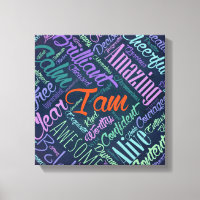 Je suis Affirmations Word Cloud Art