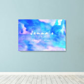 Toile Je Suis Bat mitzvah DE COULEUR D'EAU BLEU Connexio (Insitu (Plancher de Bois))