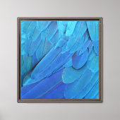 Toile Je suis bleu - Plumes Macaw (Recto)