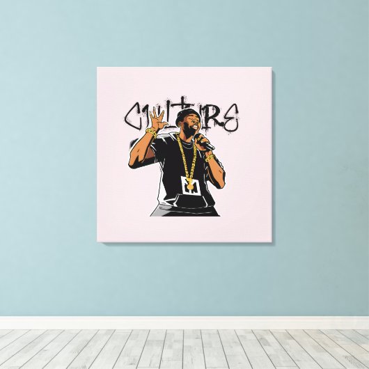 Toile Je suis ce que ressent la culture (Insitu (Plancher de Bois))