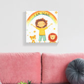 Toile Je Suis Courageux - Affirmation Enfants (Insitu(Salon))