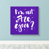 Toile Je suis dehors Es-tu ? (Insitu (Plancher de Bois))