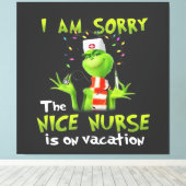 Toile Je suis désolé que la gentille infirmière soit en  (Insitu (Plancher de Bois))