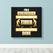 Toile Je suis gardien de l'école gardien Janitor Appréci (Insitu (Plancher de Bois))