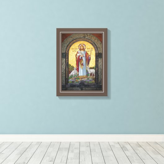 Toile "JE SUIS LE BON SHEPHERD" Jean 10:11 Art Mosaïque (Insitu (Plancher de Bois))