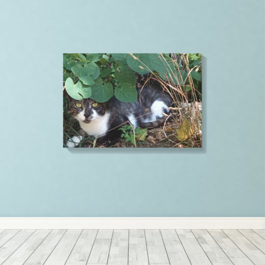 Toile Je suis le chat invisible (Insitu (Plancher de Bois))