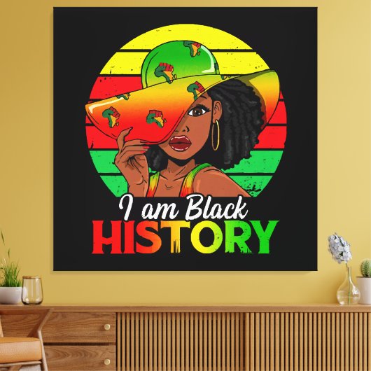 Toile Je Suis Noir Histoire Amérique Africaine (Insitu(Salon))