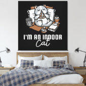 Toile Je suis un chat d'intérieur - Chat introverti (Insitu(Chambre))