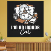 Toile Je suis un chat d'intérieur - Chat introverti (Insitu(Salon))