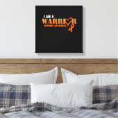Toile Je Suis Un Guerrier Leucémie Sensibilisation Orang (Insitu(Chambre))