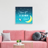 Toile Je t'aime à la lune et à l'arrière ombre bébé pépi (Insitu(Salon))
