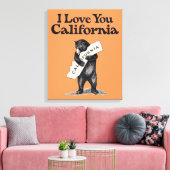 Toile Je T'Aime Gros Ours En Californie (Insitu(Salon))