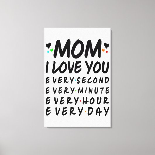 Toile Je t'aime maman (Recto)