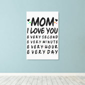 Toile Je t'aime maman (Insitu (Plancher de Bois))