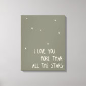 Toile Je t'aime plus que toutes les étoiles (Recto)