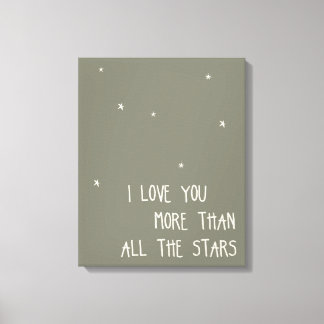 Toile Je t'aime plus que toutes les étoiles