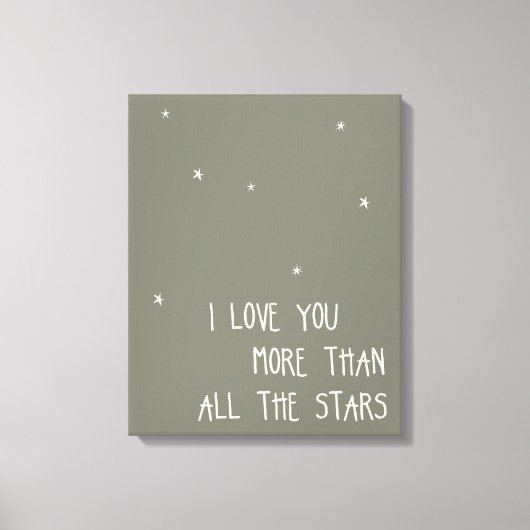 Toile Je t'aime plus que toutes les étoiles (Recto)