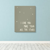 Toile Je t'aime plus que toutes les étoiles (Insitu (Plancher de Bois))