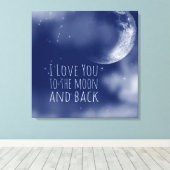 Toile Je t'aime sur la Lune et sur le dos (Insitu (Plancher de Bois))