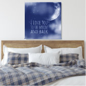 Toile Je t'aime sur la Lune et sur le dos (Insitu(Chambre))