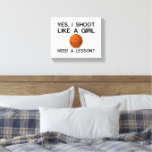 TOILE JE TIRE COMME UNE FILLE BASKETBALL (Insitu(Chambre))