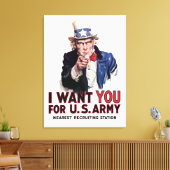 Toile Je veux que vous — Oncle Sam (Insitu(Salon))