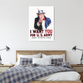 Toile Je veux que vous — Oncle Sam (Insitu(Chambre))