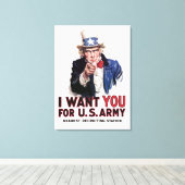 Toile Je veux que vous — Oncle Sam (Insitu (Plancher de Bois))