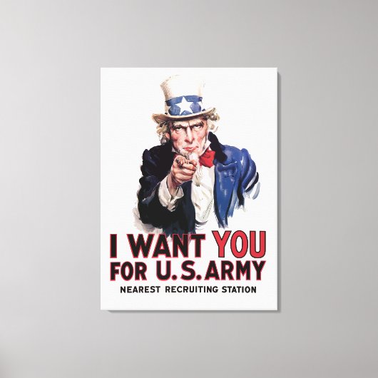 Toile Je veux que vous — Oncle Sam (Recto)