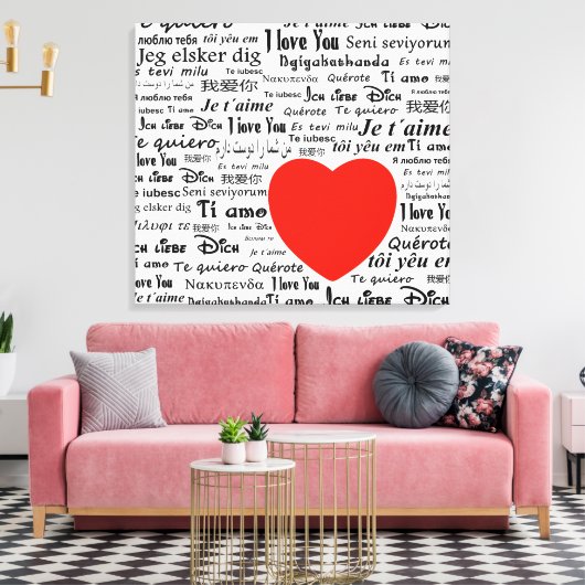 Toile Je vous aime dans différentes langues (Insitu(Salon))