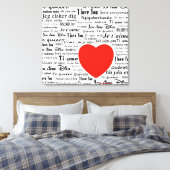 Toile Je vous aime dans différentes langues (Insitu(Chambre))