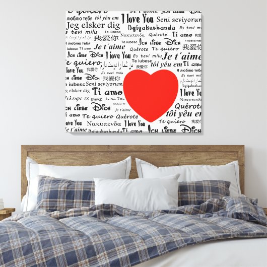 Toile Je vous aime dans différentes langues (Insitu(Chambre))