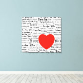 Toile Je vous aime dans différentes langues (Insitu (Plancher de Bois))