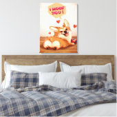 TOILE JE VOUS EMPRUNTE | CADEAU CORGI LOVER (Insitu(Chambre))