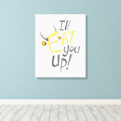 Toile Je vous mangerai du graphisme (Insitu (Plancher de Bois))