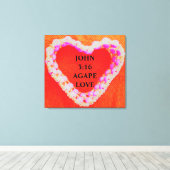 TOILE JEAN 3:16. AGAPE LOVE (Insitu (Plancher de Bois))