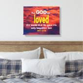 Toile Jean 3:16 CAR DIEU AIMAIT TELLEMENT LE MONDE (Insitu(Chambre))