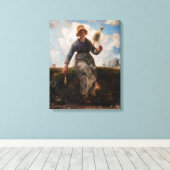 Toile Jean-Francois Millet - La Fileuse (Insitu (Plancher de Bois))