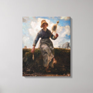 Toile Jean-Francois Millet - La Fileuse