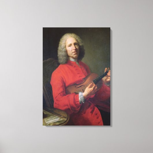 Toile Jean-Philippe Rameau avec un violon (Recto)