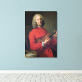 Toile Jean-Philippe Rameau avec un violon (Insitu (Plancher de Bois))