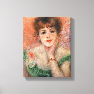 Toile Jeanne Samary en robe basse cou (par Renoir)