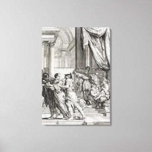 Toile Jehoiada, Grand Prêtre de Jérusalem Proclamant (Recto)