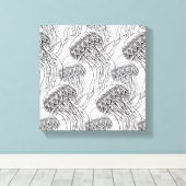 Toile Jelly Poisson Doodle 6 (Insitu (Plancher de Bois))