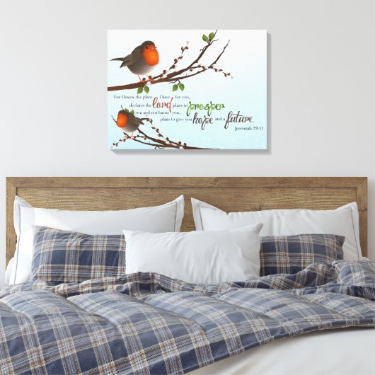Toile Jeremiah 29:11 Premium Wrapped Canvas (Gloss) (Insitu(Chambre))